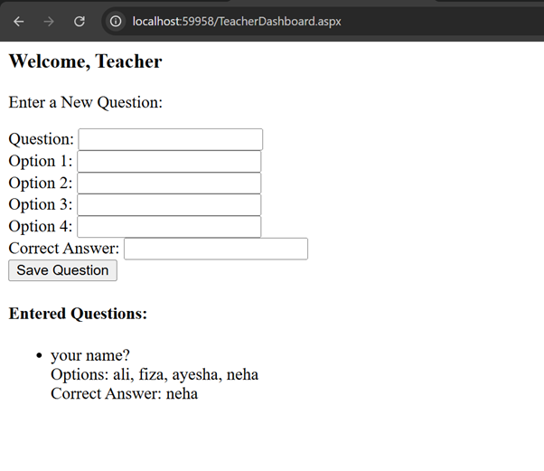 Quiz Screenshot